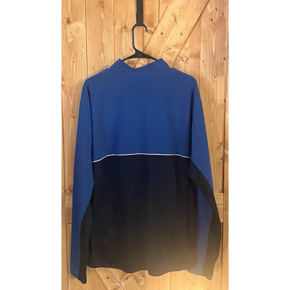 Nike Sphere Men’s XL Blue Black Half Zip Running Pullover Thermal Top Swoosh